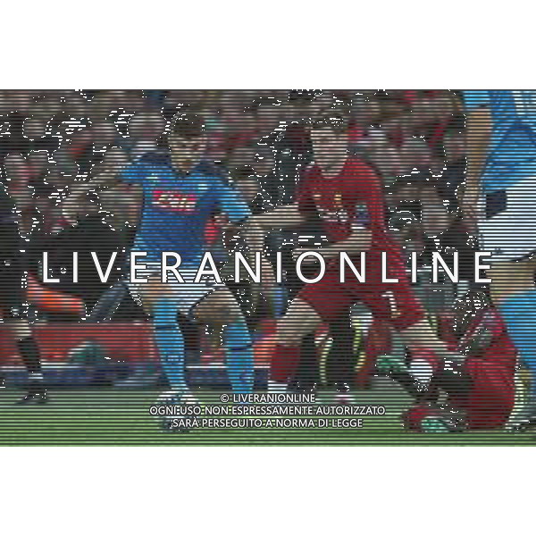 LIVERPOOL - NAPOLI CHAMPIONS LEAGUE 27.11.2019 NELLA FOTO: GIOVANNI DI LORENZO, JAMES MILNER ©MOSCA/AGENZIA ALDO LIVERANI SAS