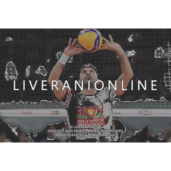 Campionato Italiano di Volley Superlega Serie A 2019/2020 Perugia, Italia 27/11/2019 Sir Safety Conad Perugia vs Globo Banca Popolare del Frusinate Sora Nella foto: sorgente alessandro (n.2 libero globo banca popolare del frusinate sora) FOTO LORIS CERQUIGLINI-ALESSIO MARINI-AG ALDO LIVERANI SAS