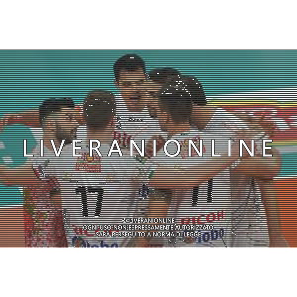Campionato Italiano di Volley Superlega Serie A 2019/2020 Perugia, Italia 27/11/2019 Sir Safety Conad Perugia vs Globo Banca Popolare del Frusinate Sora Nella foto: sora esulta FOTO LORIS CERQUIGLINI-ALESSIO MARINI-AG ALDO LIVERANI SAS