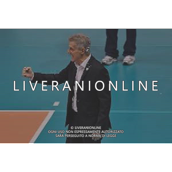 Volley Champions League Women 2019/2020 Scandicci, Italia 27/11/2019 Savino Del Bene Scandicci vs Lokomotiv Kaliningrad Nella foto: Marco Mencarelli (allenatore Savino Del Bene Scandicci) FOTO LISA GUGLIELMI-ALESSIO MARINI-AG ALDO LIVERANI SAS