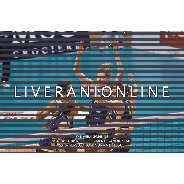 Volley Champions League Women 2019/2020 Scandicci, Italia 27/11/2019 Savino Del Bene Scandicci vs Lokomotiv Kaliningrad Nella foto: Esultanza Savino Del Bene Scandicci FOTO LISA GUGLIELMI-ALESSIO MARINI-AG ALDO LIVERANI SAS