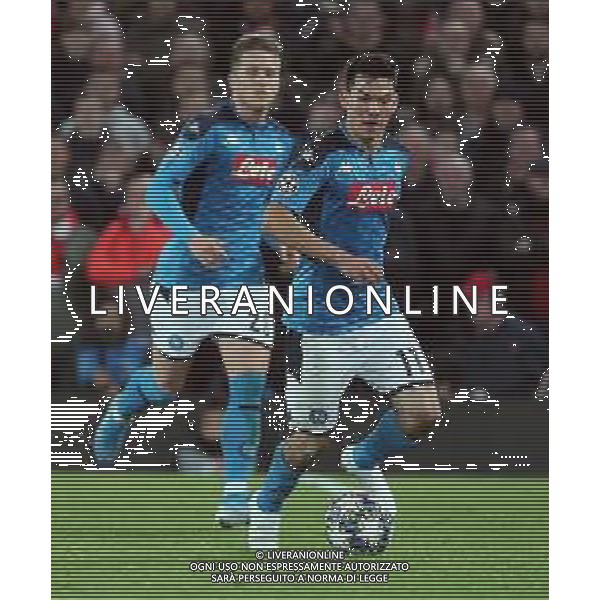 27-11-2019 LIVERPOOL NAPOLI CHAMPIONS LEAGUE NELLA FOTO: HIRVING LOZANO, PIOTR ZIELINSKI FOTO MOSCA, AG.LIVERANI