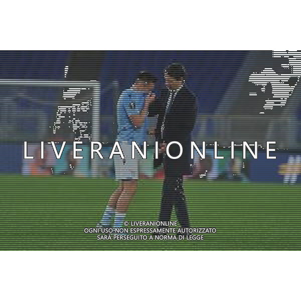 Lazio vs Cluj Europa League - 5 giornata Stadio Olimpico - Roma 28-11-2019 nella foto Simone Inzaghi consola Patric ©Federico Gaetano/AGENZIA ALDO LIVERANI SAS