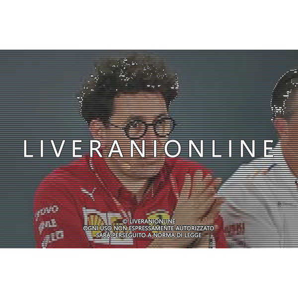Mattia Binotto (ITA) Ferrari Team Principal in the FIA Press Conference. 29.11.2019. Formula 1 World Championship, Rd 21, Abu Dhabi Grand Prix, Yas Marina Circuit, Abu Dhabi, Practice Day. ©/AGENZIA ALDO LIVERANI SAS - ITALY ONLY EDITORIAL USE ONLY - - GP F1 ABU DHABI PROVE LIBERE 29.11.2019