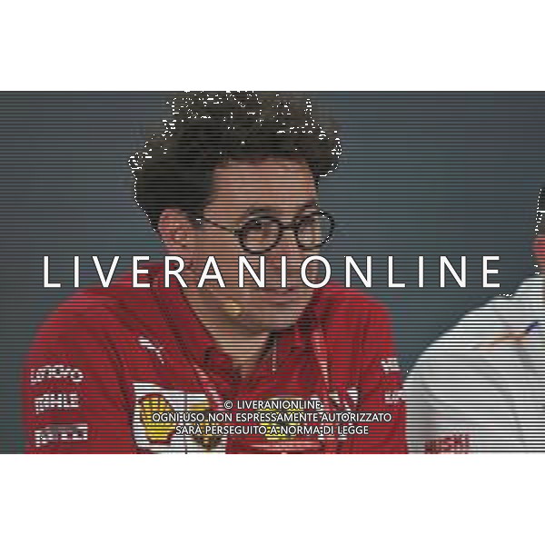 Mattia Binotto (ITA) Ferrari Team Principal in the FIA Press Conference. 29.11.2019. Formula 1 World Championship, Rd 21, Abu Dhabi Grand Prix, Yas Marina Circuit, Abu Dhabi, Practice Day. ©/AGENZIA ALDO LIVERANI SAS - ITALY ONLY EDITORIAL USE ONLY - - GP F1 ABU DHABI PROVE LIBERE 29.11.2019