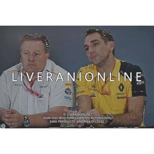 (L to R): Zak Brown (USA) McLaren Executive Director and Cyril Abiteboul (FRA) Renault Sport F1 Managing Director in the FIA Press Conference. 29.11.2019. Formula 1 World Championship, Rd 21, Abu Dhabi Grand Prix, Yas Marina Circuit, Abu Dhabi, Practice Day. ©/AGENZIA ALDO LIVERANI SAS - ITALY ONLY EDITORIAL USE ONLY - - GP F1 ABU DHABI PROVE LIBERE 29.11.2019