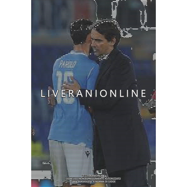 Lazio vs Cluj Europa League - 5 giornata Stadio Olimpico - Roma 28-11-2019 nella foto Simone Inzaghi e Marco Parolo FOTO FEDERICO GAETANO-AG ALDO LIVERANI SAS