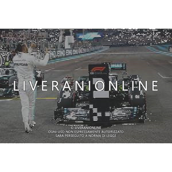 Pole for Lewis Hamilton (GBR) Mercedes AMG F1 W10. 30.11.2019. Formula 1 World Championship, Rd 21, Abu Dhabi Grand Prix, Yas Marina Circuit, Abu Dhabi, Qualifying Day. ©/AGENZIA ALDO LIVERANI SAS - ITALY ONLY EDITORIAL USE ONLY - GP F1 ABU DHABI PROVE UFFICIALI QUALIFICHE 30.11.2019