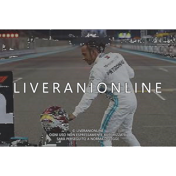 Pole for Lewis Hamilton (GBR) Mercedes AMG F1 W10. 30.11.2019. Formula 1 World Championship, Rd 21, Abu Dhabi Grand Prix, Yas Marina Circuit, Abu Dhabi, Qualifying Day. ©/AGENZIA ALDO LIVERANI SAS - ITALY ONLY EDITORIAL USE ONLY - GP F1 ABU DHABI PROVE UFFICIALI QUALIFICHE 30.11.2019
