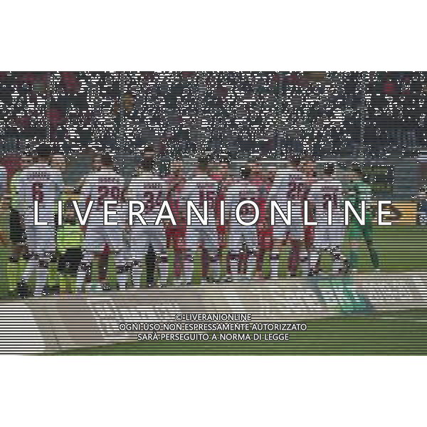 Campionato Italiano di Calcio Serie B 2019/2020 Cremona, Italia 30/11/2019 Cremonese vs Livorno Nella foto: Cremonese e Livorno prima dell‚Äôinizio del match. FOTO MASSIMILIANO CARNABUCI-ALESSIO MARINI -AG ALDO LIVERANI SAS