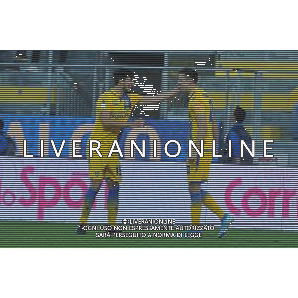 Frosinone vs Empoli Campionato Serie B - 14 giornata Stadio Benito Stirpe - Frosinone 30-11-2019 nella foto Esultanza Novacovich e Ariaudo ©federico Gaetano/AGENZIA ALDO LIVERANI SAS