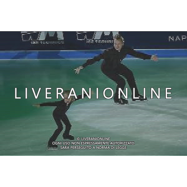 Evgeni Plushenko (RUS) con il figlio Alexander Plushenko (RUS) Golden Skate Awards 2019 Milano 30-11-2019 Allianz Cluod PalaLido foto Roberto Garavaglia - ag. Aldo Liverani sas