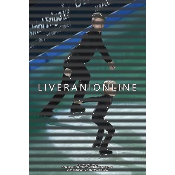 Evgeni Plushenko (RUS) con il figlio Alexander Plushenko (RUS) Golden Skate Awards 2019 Milano 30-11-2019 Allianz Cluod PalaLido foto Roberto Garavaglia - ag. Aldo Liverani sas