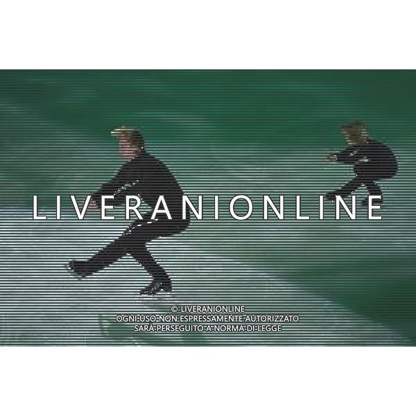 Evgeni Plushenko (RUS) con il figlio Alexander Plushenko (RUS) Golden Skate Awards 2019 Milano 30-11-2019 Allianz Cluod PalaLido foto Roberto Garavaglia - ag. Aldo Liverani sas