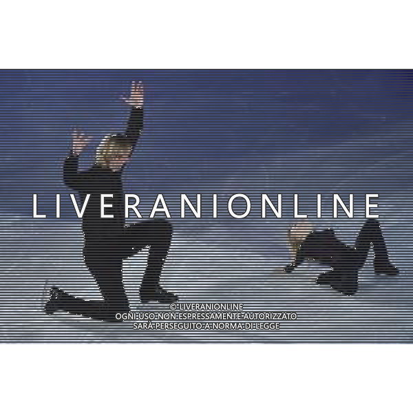 Evgeni Plushenko (RUS) con il figlio Alexander Plushenko (RUS) Golden Skate Awards 2019 Milano 30-11-2019 Allianz Cluod PalaLido foto Roberto Garavaglia - ag. Aldo Liverani sas