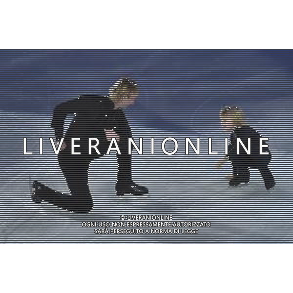 Evgeni Plushenko (RUS) con il figlio Alexander Plushenko (RUS) Golden Skate Awards 2019 Milano 30-11-2019 Allianz Cluod PalaLido foto Roberto Garavaglia - ag. Aldo Liverani sas