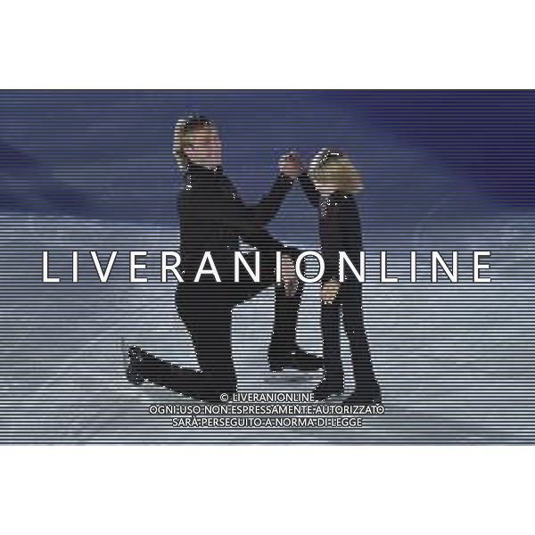 Evgeni Plushenko (RUS) con il figlio Alexander Plushenko (RUS) Golden Skate Awards 2019 Milano 30-11-2019 Allianz Cluod PalaLido foto Roberto Garavaglia - ag. Aldo Liverani sas