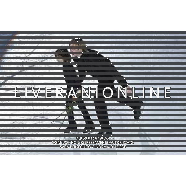 Evgeni Plushenko (RUS) con il figlio Alexander Plushenko (RUS) Golden Skate Awards 2019 Milano 30-11-2019 Allianz Cluod PalaLido foto Roberto Garavaglia - ag. Aldo Liverani sas