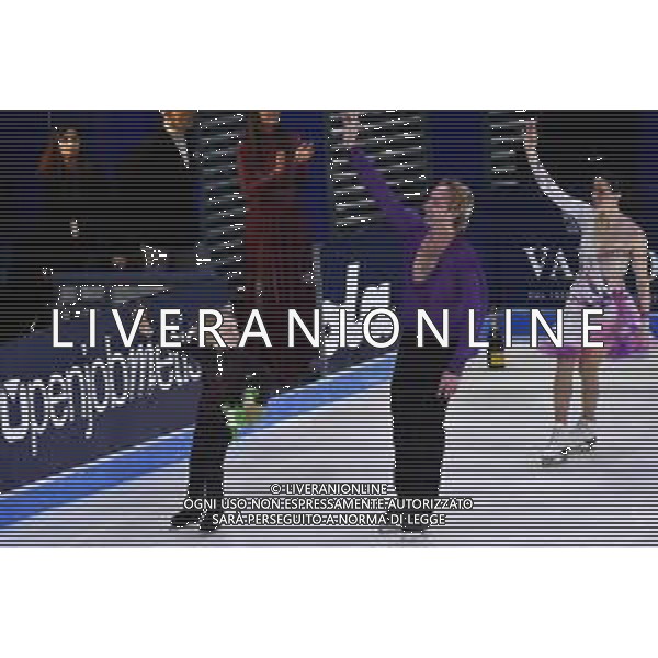 Evgeni Plushenko (RUS) con il figlio Alexander Plushenko (RUS) Golden Skate Awards 2019 Milano 30-11-2019 Allianz Cluod PalaLido foto Roberto Garavaglia - ag. Aldo Liverani sas