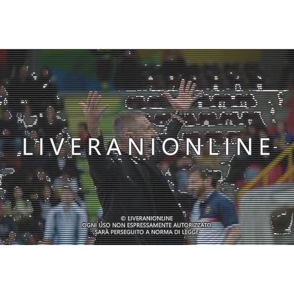 Campionato Italiano di Volley Superlega Serie A 2019/2020 Verona, Italia 01/12/2019 Calzedonia Verona vs Top Volley Latina Nella foto: Esultanza di Radostin Stoytchev - Head Coach Calzedonia Verona FOTO ROBERTO TOMMASINI-ALESSIO MARINI-AG ALDO LIVERANI SAS