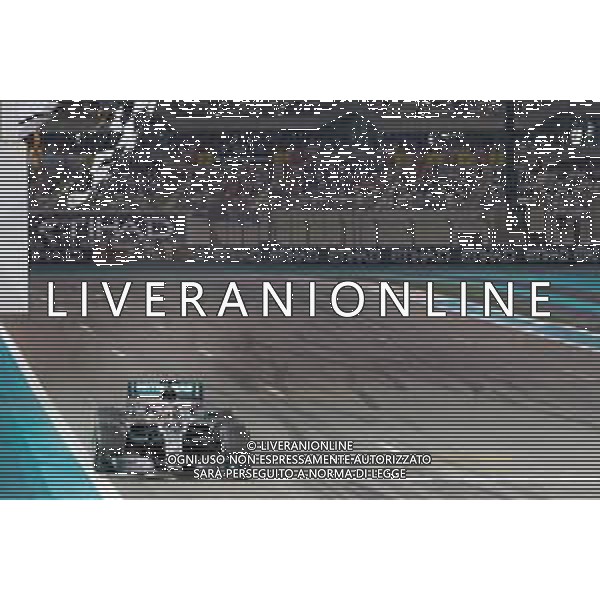 Race winner Lewis Hamilton (GBR) Mercedes AMG F1 W10 takes the chequered flag at the end of the race. 01.12.2019. Formula 1 World Championship, Rd 21, Abu Dhabi Grand Prix, Yas Marina Circuit, Abu Dhabi, Race Day. AG ALDO LIVERANI SAS-ONLY ITALY