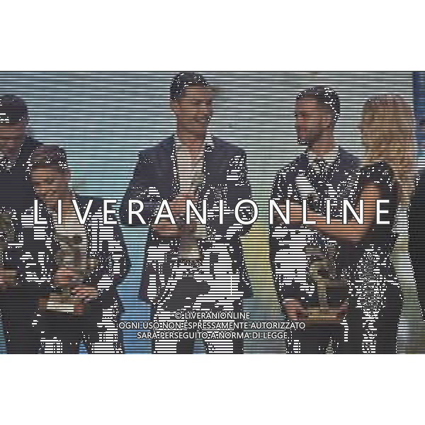 Manuela Giugliano Cristiano Ronaldo, Miralem Pjanic e Diletta Leotta sul palco del gran gala’ del calcio Gran Gala’ del Calcio Milano 2-12-2019 Megawatt Court foto Roberto Garavaglia - ag. Aldo Liverani sas