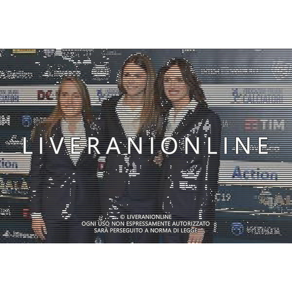 da SX Valentina Cernoia, Cecilia Salvai e Barbara Bonansea della Juventus Women Gran Gala’ del Calcio Milano 2-12-2019 Megawatt Court foto Roberto Garavaglia - ag. Aldo Liverani sas