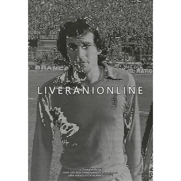 RETROSPETTIVA FRANCESCO GUIDOLIN CALCIATORE E ALLENATORE NELLA FOTO FRANCESCO GUIDOLIN CON LA MAGLIA DELLA PISTOIESE AG ALDO LIVERANI SAS