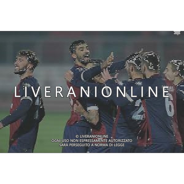 IMOLA 04 12 2019 IMOLESE CALCIO-TRIESTINA 1-1 SERIE C NELLA FOTO ESULTANZA DI DELLA GIOVANNA FABIO E CARINI FILIPPO DOPO GOL DI BOCCARDI FILIPPO ©SANNA/AGENZIA ALDO LIVERANI SAS
