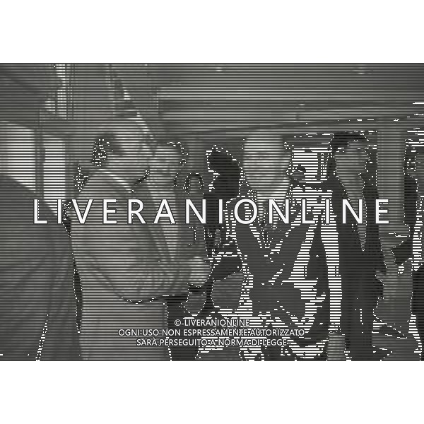 RETROSPETTIVA LUCIANO MOGGI DIRIGENTE SPORTIVO NELLA FOTO LUCIANO MOGGI NELL\'ANNO 1992-1993 DIRIGENTE CON PAOLO MANTOVANI PRESIDENTE DELLA SAMPDORIA CALCIO AG ALDO LIVERANI SAS