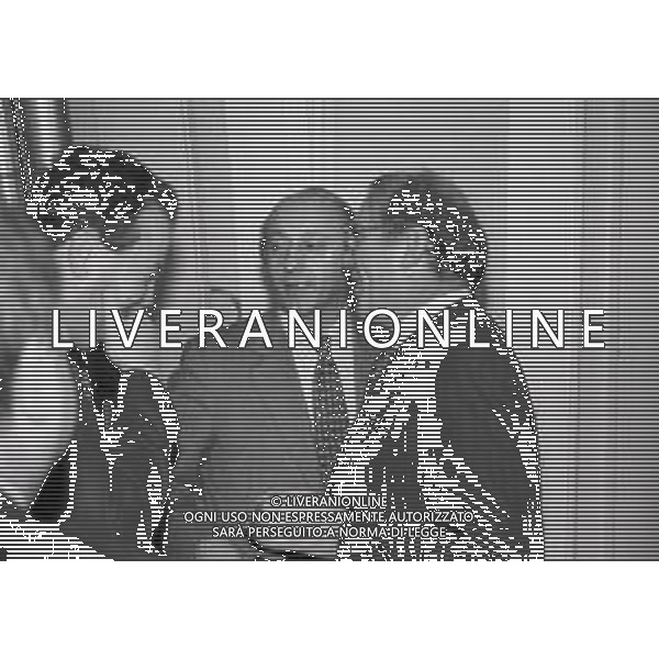 RETROSPETTIVA LUCIANO MOGGI DIRIGENTE SPORTIVO NELLA FOTO LUCIANO MOGGI NELL\'ANNO 1992-1993 DIRIGENTE CON IL PRESIDENTE DELL\'INTER ERNESTO PELLEGRINI AG ALDO LIVERANI SAS