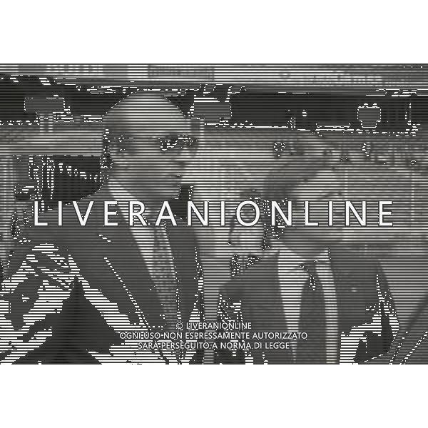 RETROSPETTIVA LUCIANO MOGGI DIRIGENTE SPORTIVO NELLA FOTO LUCIANO MOGGI NELL\'ANNO 1990-1991 DIRIGENTE AL TORINO CALCIO CON IL PRESIDENTE DEL TORINO CALCIO MAURO BORSANO AG ALDO LIVERANI SAS