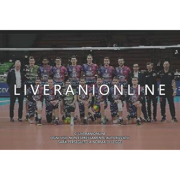 Volley Champions League Men 2019/2020 Perugia, Italia 04/12/2019 Sir Sicoma Monini Perugia vs Benfica Lisbona Nella foto: formazione sir sicoma monini perugia FOTO LORIS CERQUIGLINI-ALESSIO MARINI-AG ALDO LIVERANI SAS