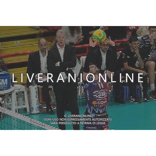 Volley Champions League Men 2019/2020 Perugia, Italia 04/12/2019 Sir Sicoma Monini Perugia vs Benfica Lisbona Nella foto: tzimafei zhukouski (n.11 palleggiatore sir safety conad perugia) alza FOTO LORIS CERQUIGLINI-ALESSIO MARINI-AG ALDO LIVERANI SAS