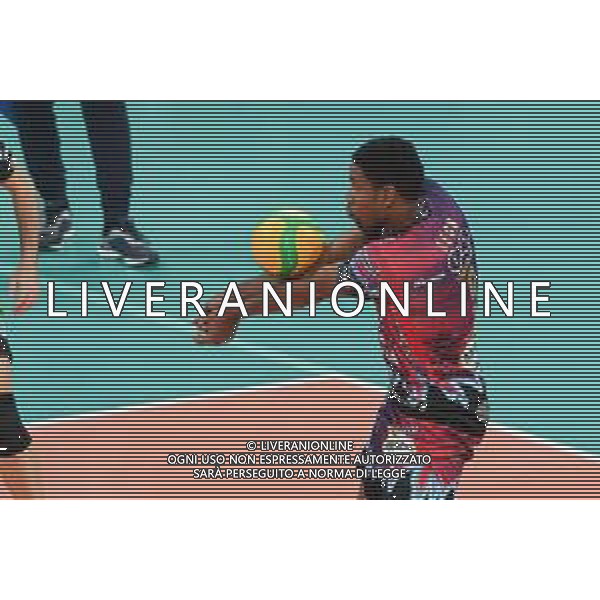 Volley Champions League Men 2019/2020 Perugia, Italia 04/12/2019 Sir Sicoma Monini Perugia vs Benfica Lisbona Nella foto: wilfredo leon venero (n.9 schiacciatore sir safety conad perugia) in ricezione FOTO LORIS CERQUIGLINI-ALESSIO MARINI-AG ALDO LIVERANI SAS