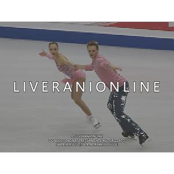 Ghiaccio Torino, Italia 05/12/2019 ISU Grand Prix of Figure Skating - Opening Ceremony - Senior - Day 1 Nella foto: Aleksandra Boikova e Dmitrii Kozlovskii (Senior Pairs - Russia) FOTO CLAUDIO BENEDETTO-ALESSIO MARINI-AG ALDO LIVERANI SAS