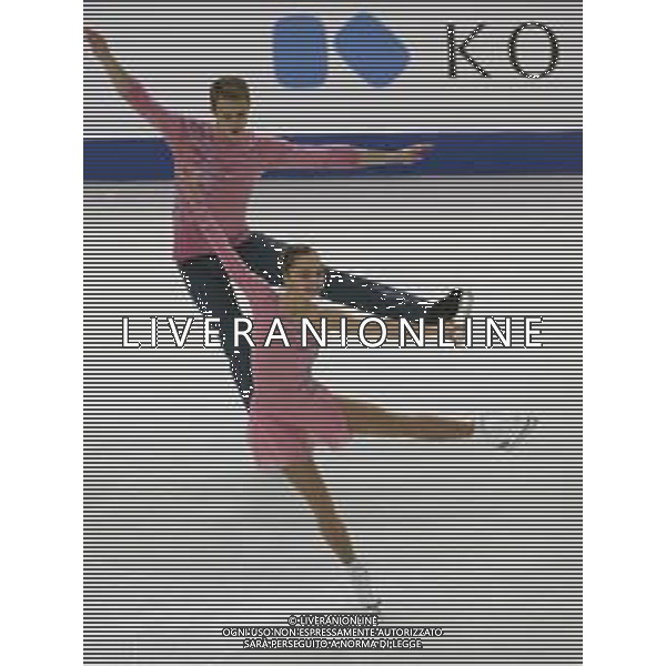 Ghiaccio Torino, Italia 05/12/2019 ISU Grand Prix of Figure Skating - Opening Ceremony - Senior - Day 1 Nella foto: Aleksandra Boikova e Dmitrii Kozlovskii (Senior Pairs - Russia) FOTO CLAUDIO BENEDETTO-ALESSIO MARINI-AG ALDO LIVERANI SAS