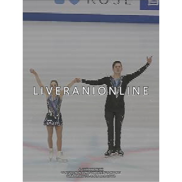 Ghiaccio Torino, Italia 05/12/2019 ISU Grand Prix of Figure Skating - Opening Ceremony - Senior - Day 1 Nella foto: Daria Pavliuchenko e Denis Khodykin (Senior Pairs - Russia) FOTO CLAUDIO BENEDETTO-ALESSIO MARINI-AG ALDO LIVERANI SAS