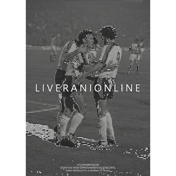 24-10-1984 MILANO COPPA UEFA INTER RANGER GLASGOW 3-0 NELLA FOTO ESULTANZA GIOCATORI INTER AG ALDO LIVERANI SAS 