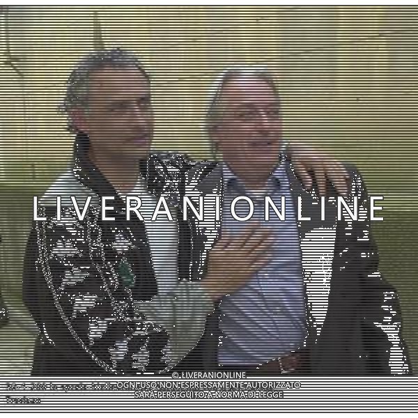 La Spezia - Biellese 30-4-2000 Mister MAndorlini con il presidente Trevisan AG ALDO LIVERANI SAS