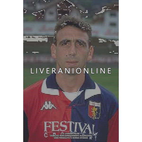 PRIMI PIANI ROSA GENOA CALCIO 1999-2000 NELLA FOTO AUGUSTO DI MURI AG ALDO LIVERANI SAS
