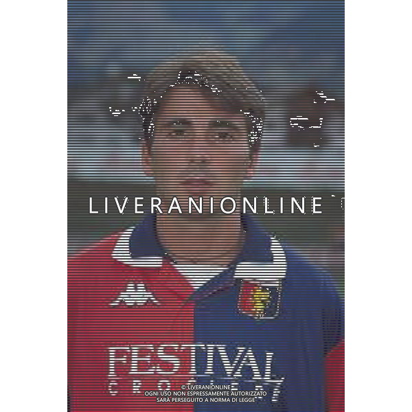 PRIMI PIANI ROSA GENOA CALCIO 1999-2000 NELLA FOTO ALESSANDRO MANETTI AG ALDO LIVERANI SAS