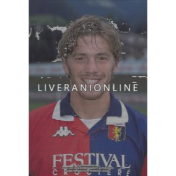 PRIMI PIANI ROSA GENOA CALCIO 1999-2000 NELLA FOTO IVAN FRANCESCHINI AG ALDO LIVERANI SAS