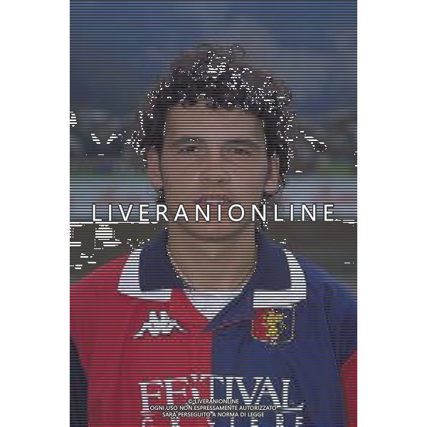 PRIMI PIANI ROSA GENOA CALCIO 1999-2000 NELLA FOTO GRIECO GAETANO AG ALDO LIVERANI SAS 