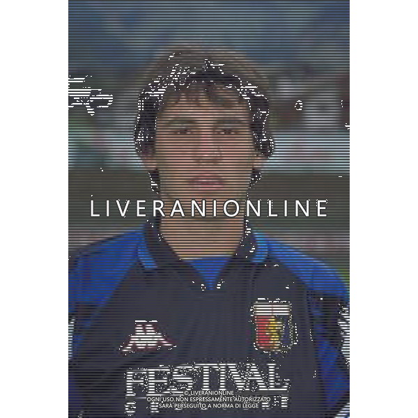 PRIMI PIANI ROSA GENOA CALCIO 1999-2000 NELLA FOTO LUCA FERRO AG ALDO LIVERANI SAS