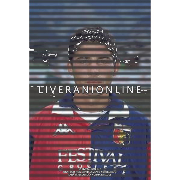 PRIMI PIANI ROSA GENOA CALCIO 1999-2000 NELLA FOTO LUCA TABBIANI AG ALDO LIVERANI SAS