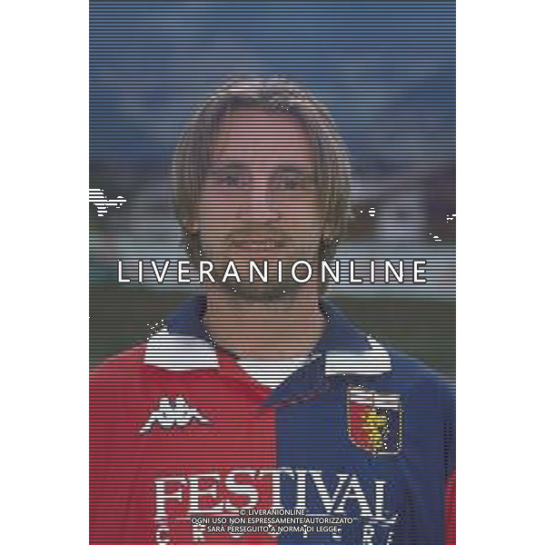 PRIMI PIANI ROSA GENOA CALCIO 1999-2000 NELLA FOTO DAVIDE NICOLA AG ALDO LIVERANI SAS
