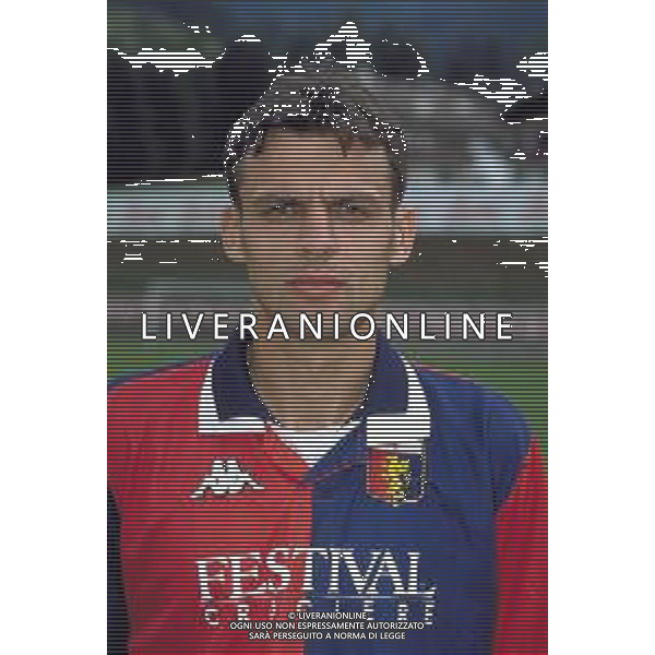 PRIMI PIANI ROSA GENOA CALCIO 1999-2000 NELLA FOTO VUKOJA DRAGAN AG ALDO LIVERANI SAS