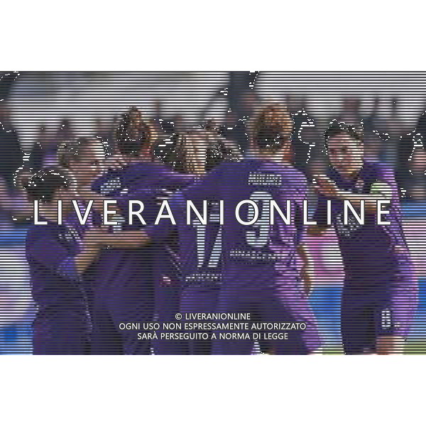 Campionato Italiano di Calcio Serie A Femminile 2019/2020 Empoli, Italia 07/12/2019 Empoli Ladies vs Fiorentina Women Nella foto: Esultanza Fiorentina Women\'s ©LM/Lisa Guglielmi-Alessio marini/AGENZIA ALDO LIVERANI SAS
