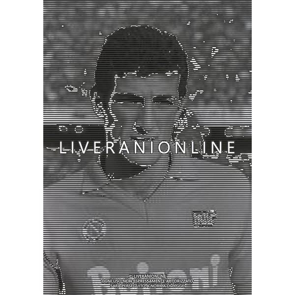 RETROSPETTIVA CIRO FERRARA CALCIATORE NELLA FOTO CIRO FERRARA CON LA MAGLIA DEL NAPOLI CALCIO AG ALDO LIVERANI SAS